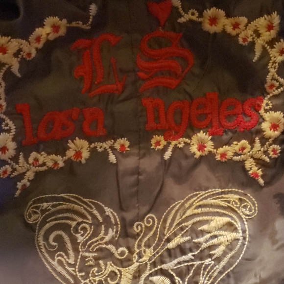 Lovestitch embroidered jean/denim blazer. Sz Lrg - Picture 4 of 4